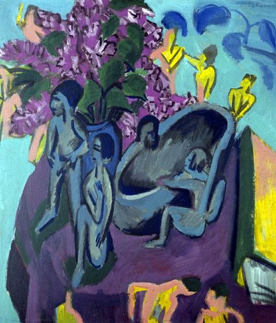 Still Life with Sculpture by Ernst Ludwig Kirchner